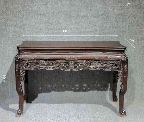 CHINESE ROSEWOOD STRIP CASE, QING DYNASTY