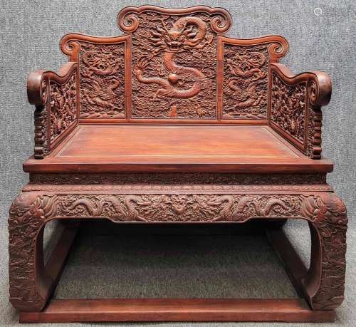 CHINESE ROSEWOOD THRONE, QING DYNASTY
