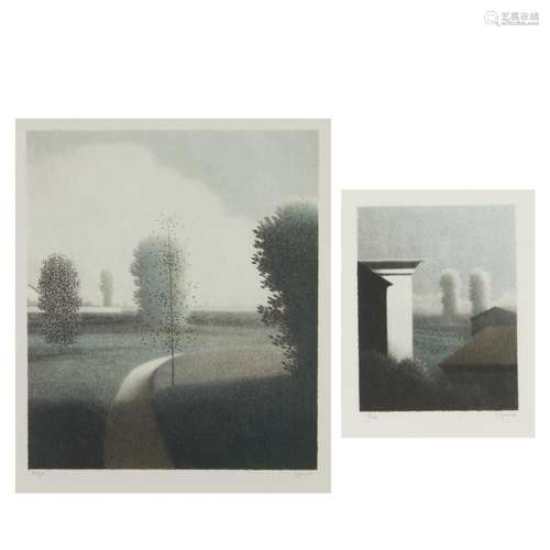 2 Robert Kipniss Landscape Lithographs