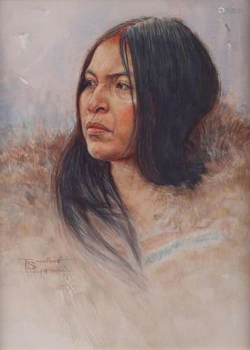 Tom Saubert "Winter Robe" Watercolor on Paper