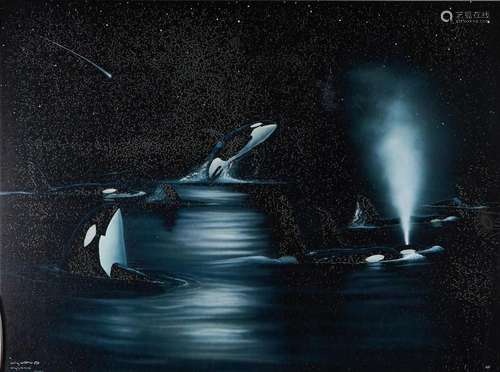 Robert Wyland "Orca s Starry Night" Giclee Artist ...