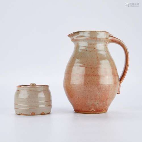 Warren MacKenzie Large Pitcher w/ Sugar Bowl - Marked