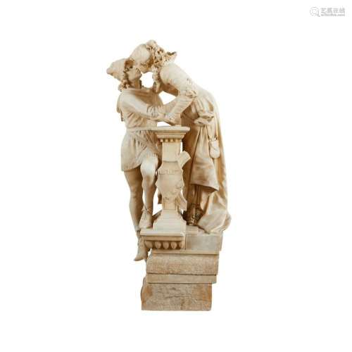 Italian Marble Romeo & Juliet Sculpture