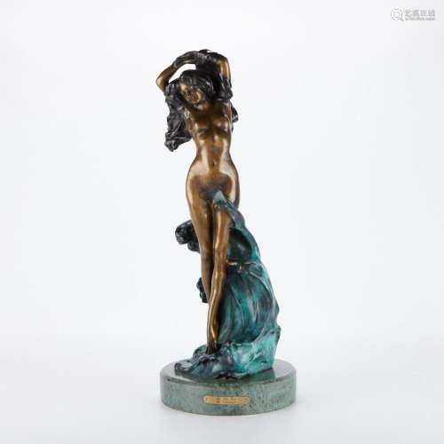 Vittorio Caradossi Nude Bronze "By The Sea"
