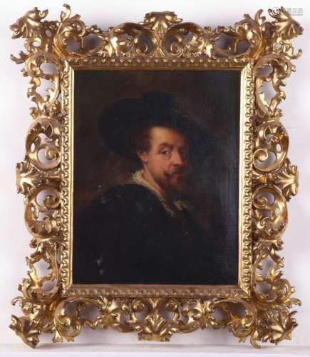 After Rubens Self Portrait Painting 19th Century