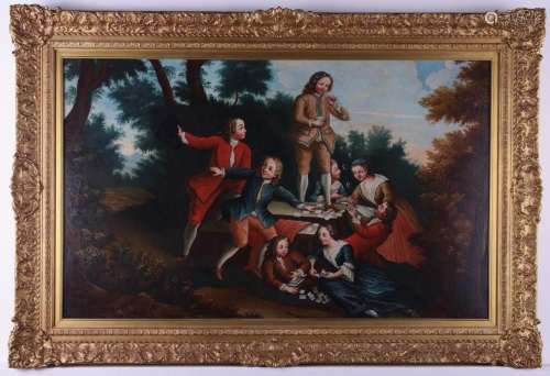 Continental School Painting of Children at Play