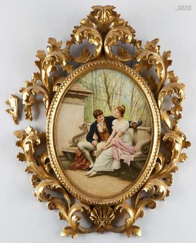 Josef Zasche Austrian Porcelain Plaque After Simm