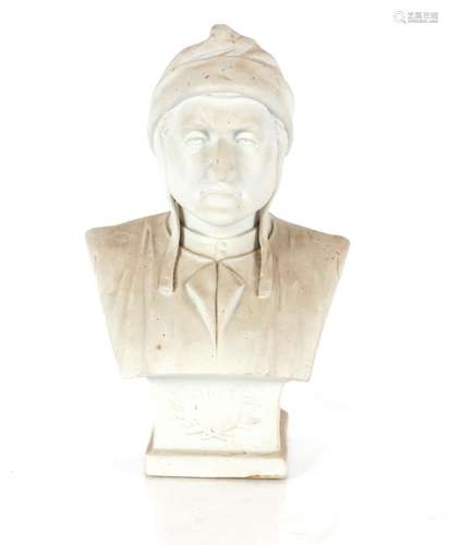 A Parian type bust, of Dante, 23cm high