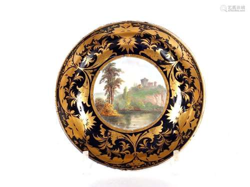 A 19th Century Derby "In Italy" shallow dish