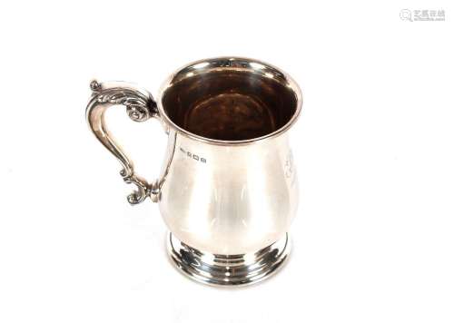 A George V six baluster tankard, having acanthus decorated C...