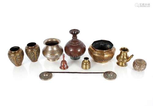 A collection of brass, copper, bronze and white metal Easter...