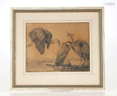 Attributed to Leonard Russell Squirrell, pencil sketch of th...