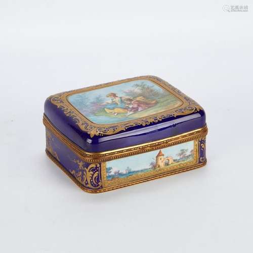 Large Sevres Style Porcelain Box