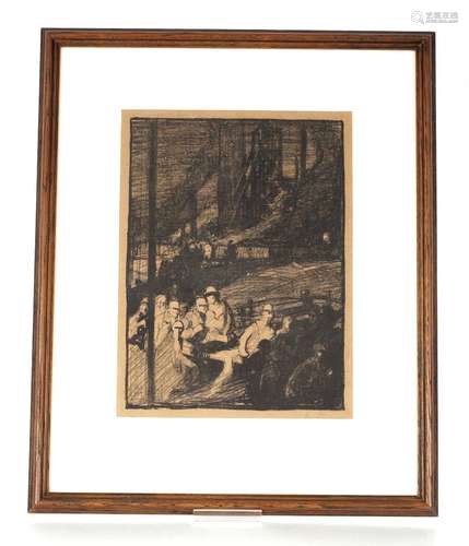 Frank Brangwyn 1867-1943, lithograph entitled "A Pit re...