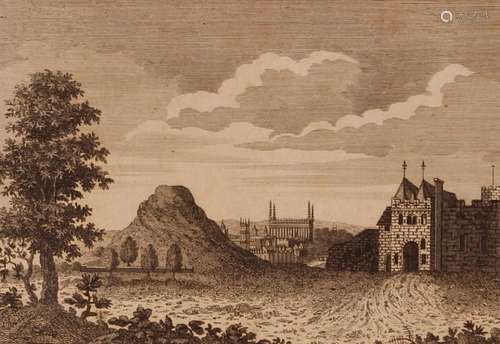 A 19th Century engraving, "Cambridge Castle"