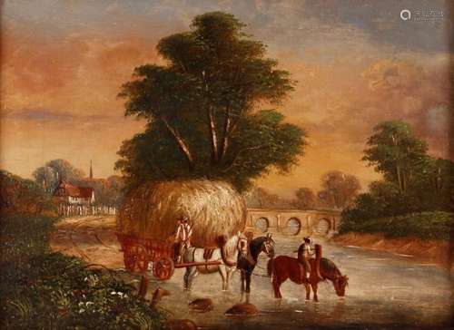 19th Century Suffolk school, studies of rural scenes depicti...