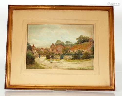 George Oyston, rural cottages a pair, signed watercolours, 2...