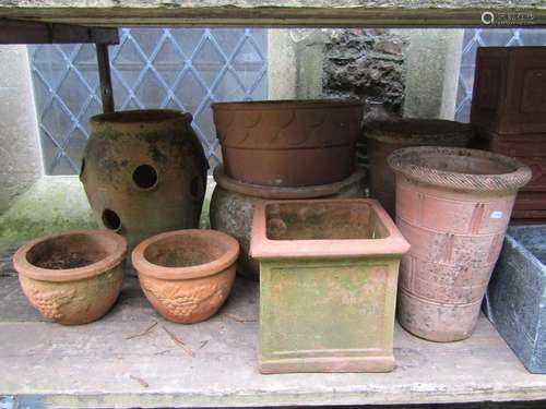 A quantity of mainly contemporary but weathered terracotta g...