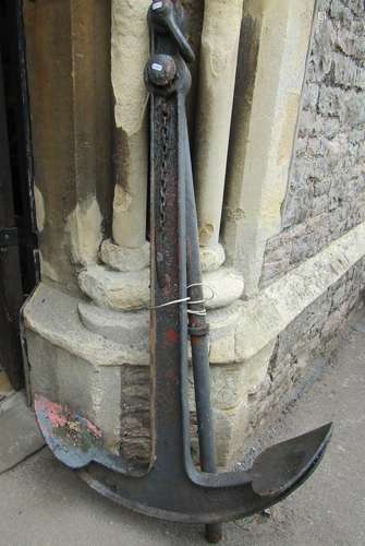 A large iron anchor 140 cm maximum