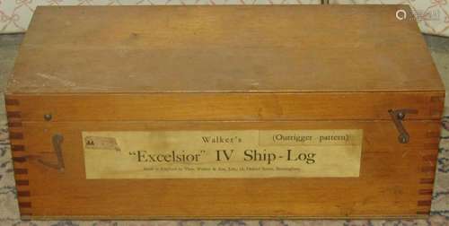 A Walkers Excelsior IV ship - log (outrigger pattern), boxed...