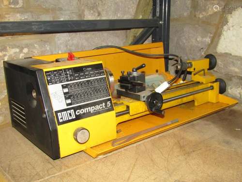 An Emco compact 5 engineering lathe