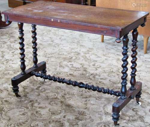 A Victorian rosewood occasional table with rectangular top r...