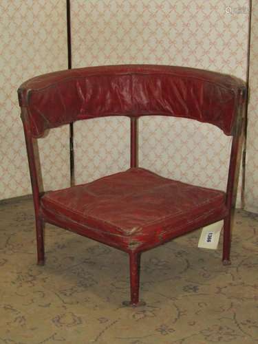 Motor Memorabilia interest - a low vehicle chair with red pa...