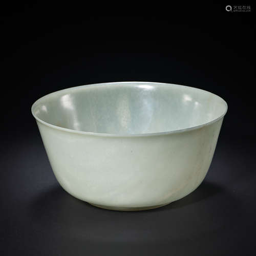 CHINESE QING DYNASTY HETIAN JADE BOWL