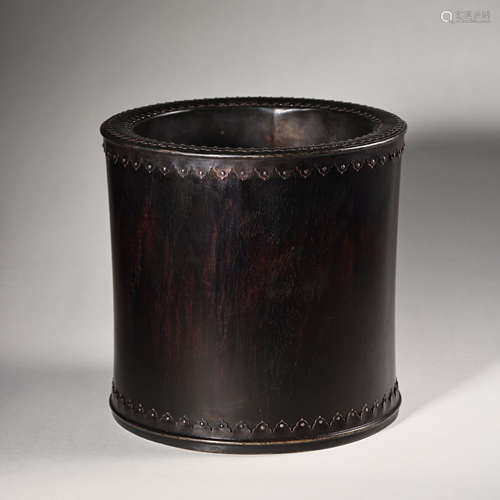 CHINESE QING DYNASTY ROSEWOOD PEN HOLDER