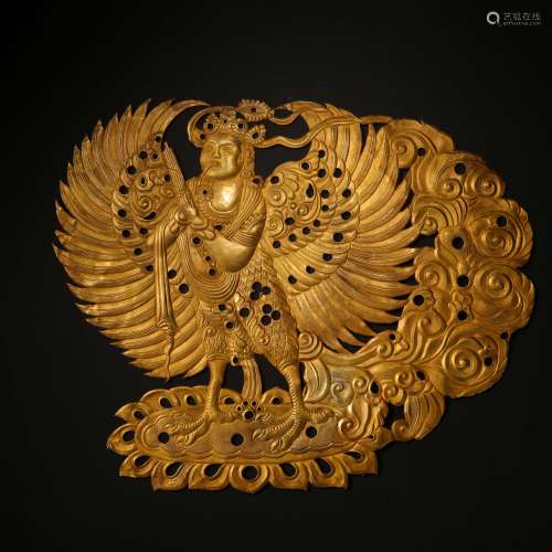PURE GOLD PIECE FROM THE TANG DYNASTY, CHINA