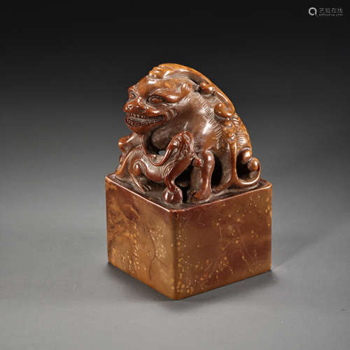 CHINESE QING DYNASTY SHOUSHAN STONE SEAL