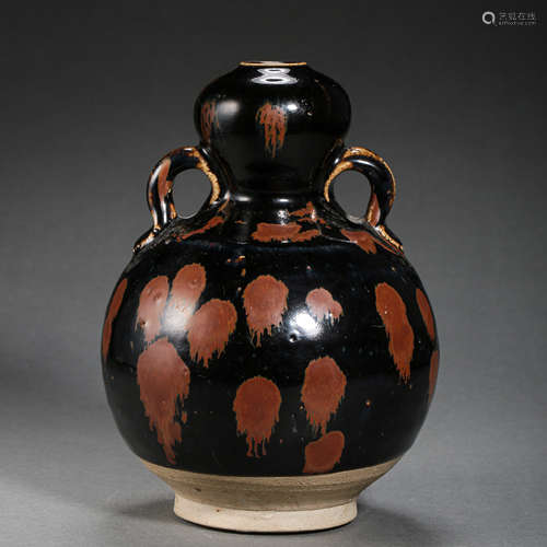 CHINESE SONG DYNASTY CIZHOU WARE APPLIQUÉ EMBROIDERED GOURD ...