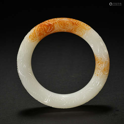 CHINESE QING DYNASTY HETIAN JADE BRACELET