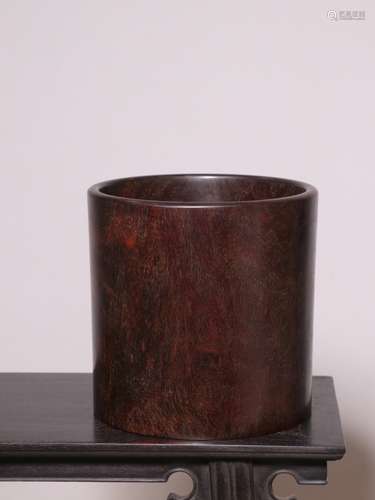 Chinese Zitan Wood Brushpot