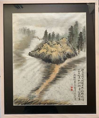 Chinese Ink Color Landscape Painting