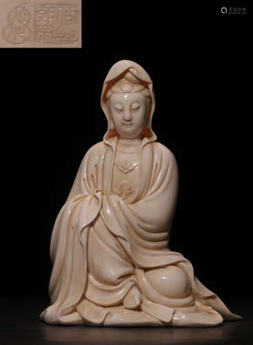 Mark, Chinese Blanc De Porcelain Guanyin