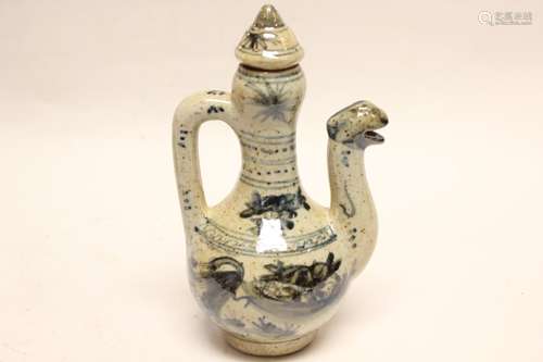 Chinese Blue and White Porcelain Ewer