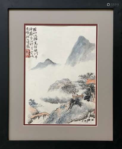 Chinese Ink Color Landscape Painting