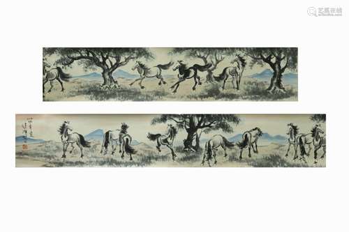 Chinese Ink Color Scroll Painting