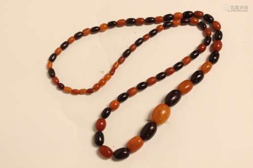 Two Color Amber Necklace