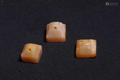 Three Chinese Jade Seals.