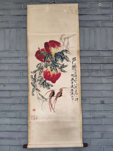 Chinese Ink Color Scroll Painting