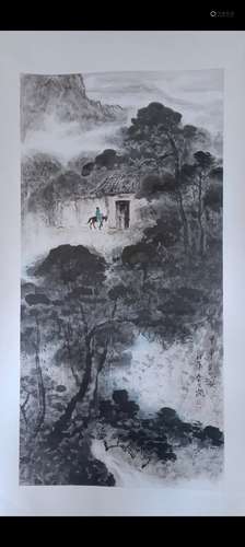 Chinese Ink Color Scroll Painting