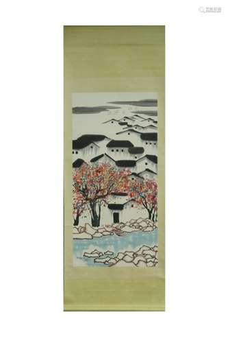 Chinese Ink Color Scroll Painting