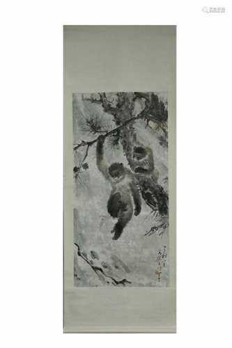 Chinese Ink Color Scroll Painting