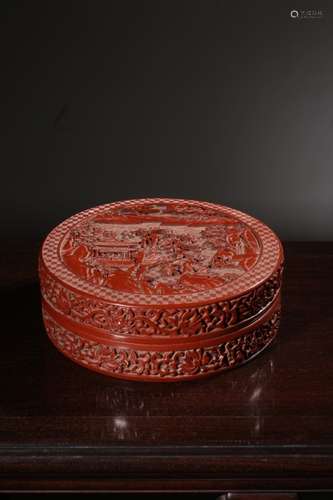 Chinese Red Cinnabar Box