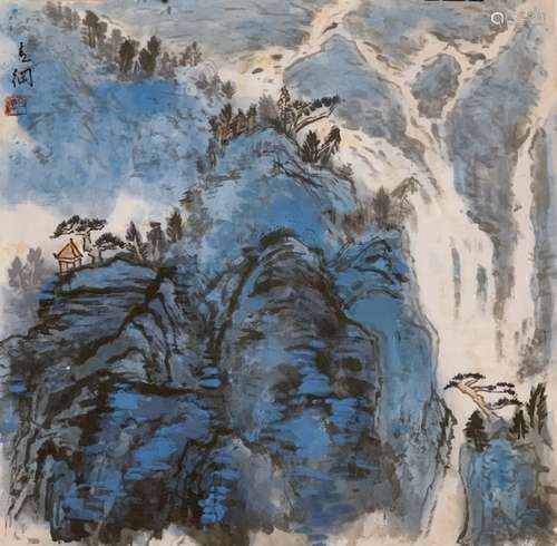 Chinese Ink Color Landscape Painting