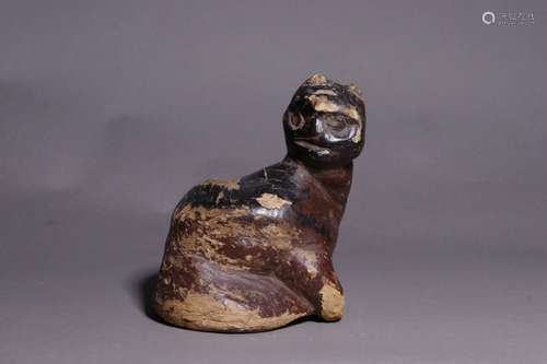 Burl Wood Carved Lion