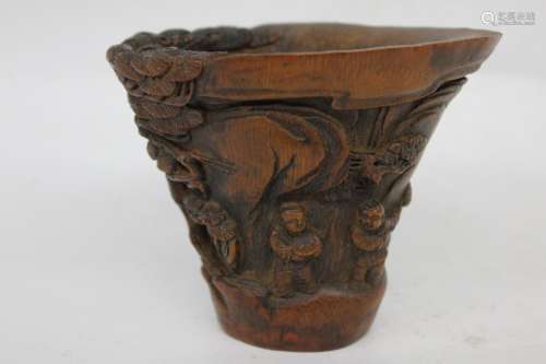 Chinese Bamboo Carved Vessel