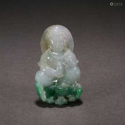 Emerald Guanyin Pendant